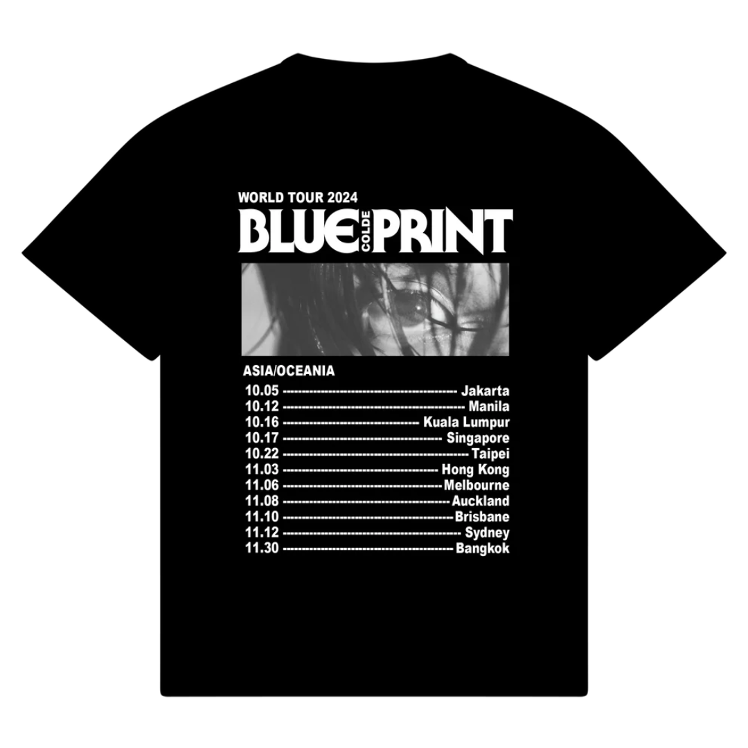 Colde 'BLUEPRINT' Asia & Oceania Tour 2024 Black T-Shirt
